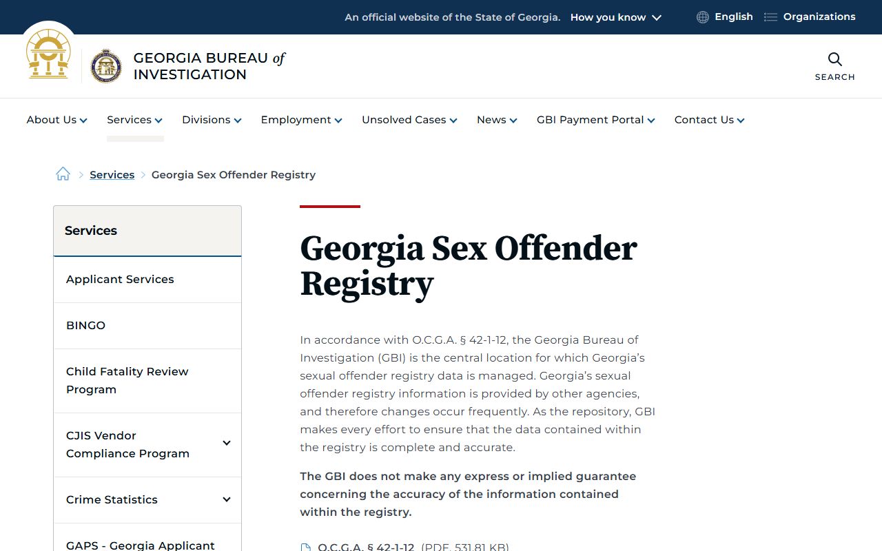 Crisp County arrest records and charges GBI registry service