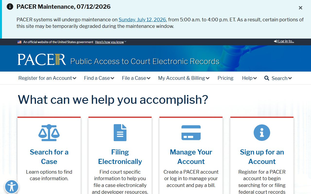 Crisp County court dockets PACER federal records access portal