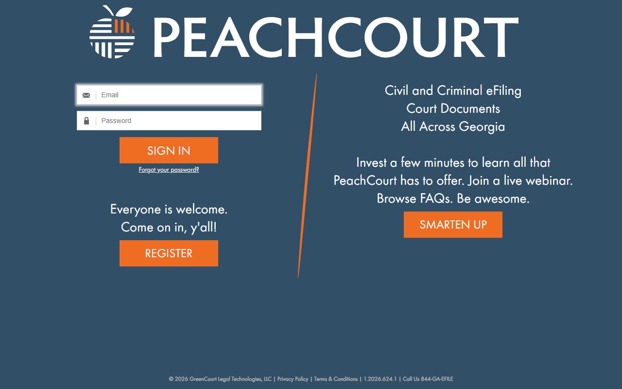 Crisp County court records PeachCourt filing and document portal