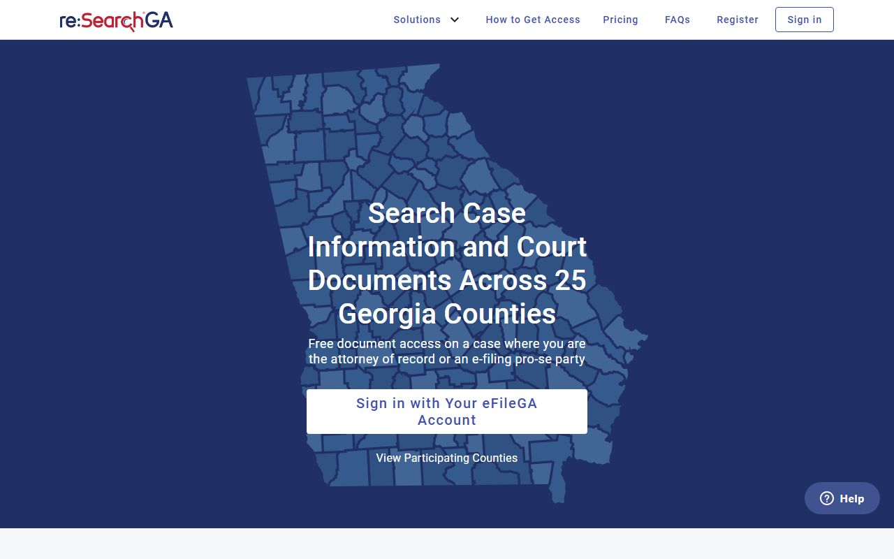 Crisp County court records re:SearchGA case information portal