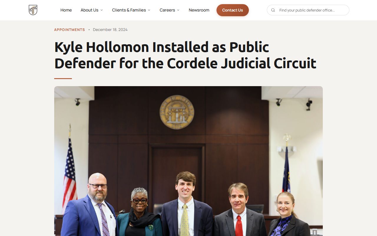Crisp County criminal court records Cordele Circuit public defender announcement