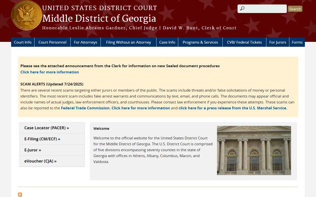 Crisp County Superior Court and Middle District of Georgia records distinction