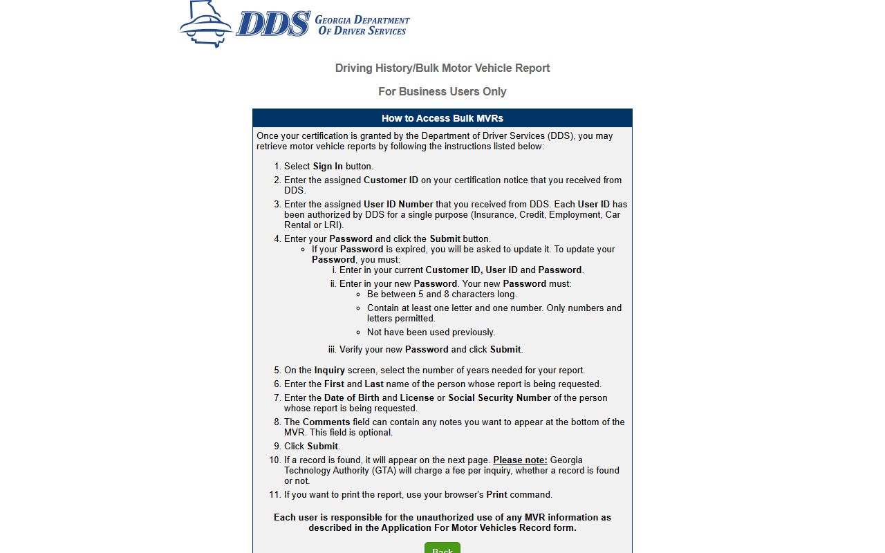 Crisp County traffic court records DDS MVR instructions